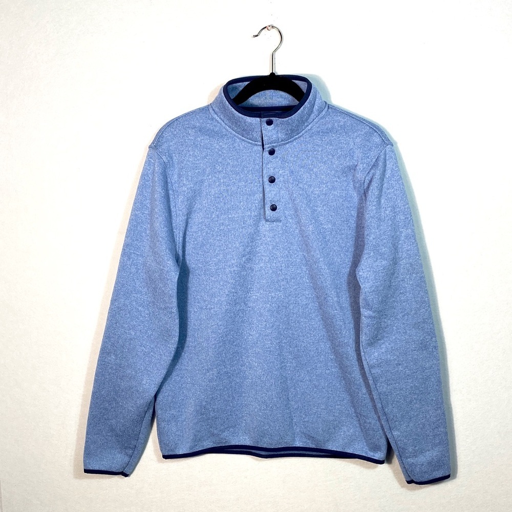 J. Crew Light Blue Authentic Fleece Pullover size medium